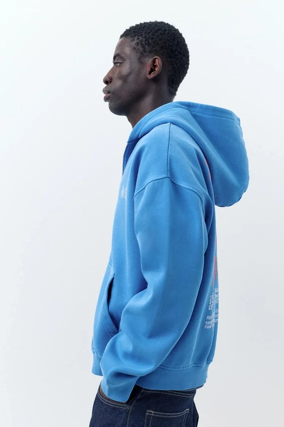 Sweat à capuche bleu zippé Sweat à capuche bleu zippé