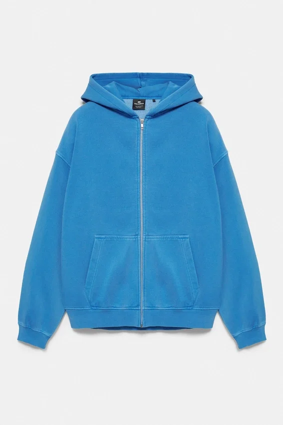 Sweat à capuche bleu zippé Sweat à capuche bleu zippé