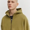 Sweat à capuche coupe carrée avec fermeture à glissière