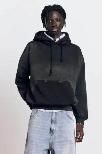 Sweat à capuche délavé