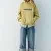 Sweat à capuche jaune avec motif graphique Sweat à capuche jaune avec motif graphique