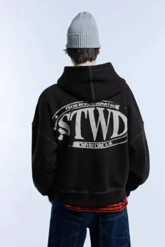 Sweat à capuche noir STWD