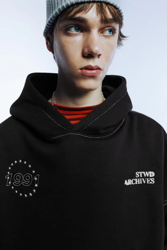 Sweat à capuche noir STWD Sweat à capuche noir STWD