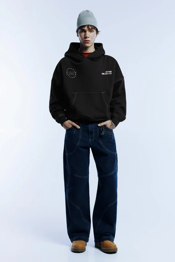 Sweat à capuche noir STWD Sweat à capuche noir STWD