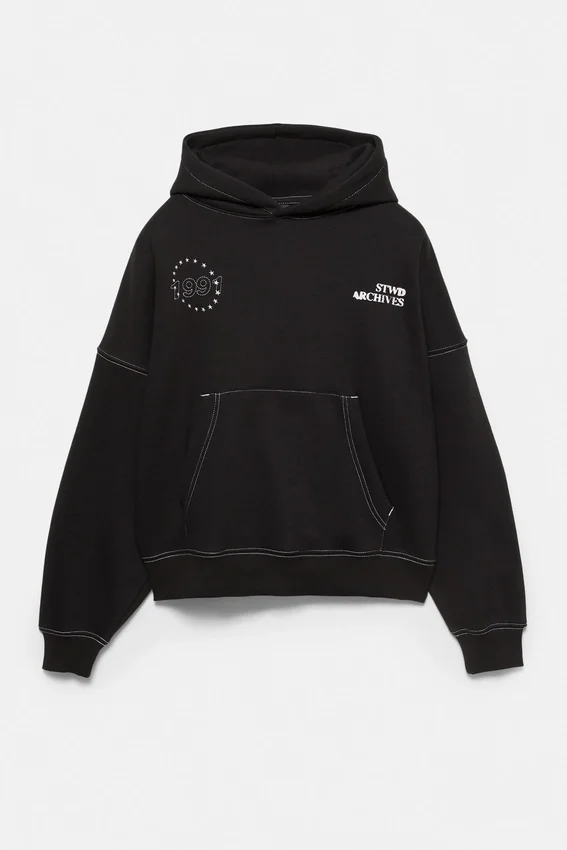 Sweat à capuche noir STWD Sweat à capuche noir STWD