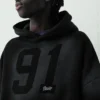 Sweat à capuche noir STWD 91 Sweat à capuche noir STWD 91