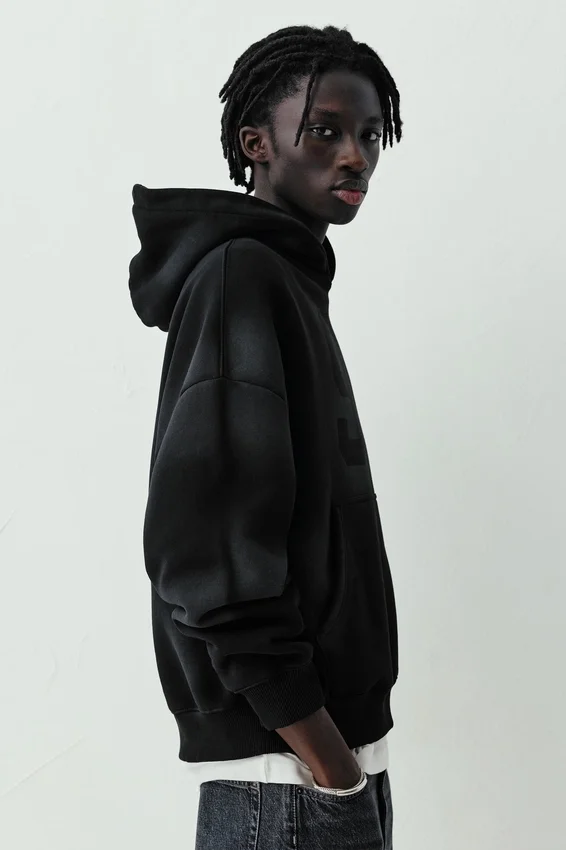 Sweat à capuche noir STWD 91 Sweat à capuche noir STWD 91