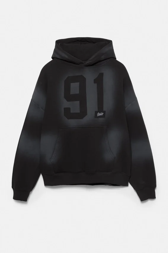 Sweat à capuche noir STWD 91 Sweat à capuche noir STWD 91
