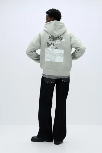 Sweat à capuche oversize avec imprimé Sweat à capuche oversize avec imprimé