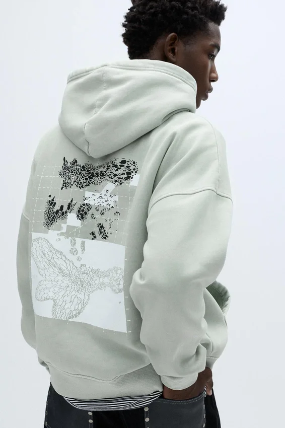 Sweat à capuche oversize avec imprimé Sweat à capuche oversize avec imprimé