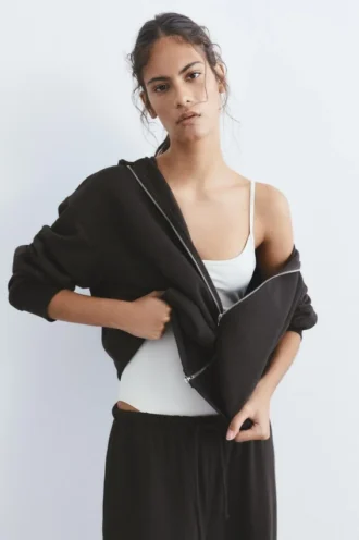 Sweat à capuche zippé