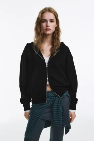 Sweat à capuche zippé
