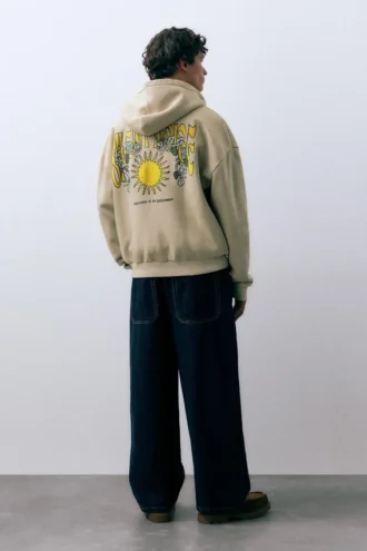 Sweat à capuche zippé Sun