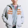 Sweats à capuche zippés avec inscription