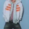 Sweats à capuche zippés avec inscription