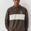 Sweats à col zippé marron Sweats à col zippé marron