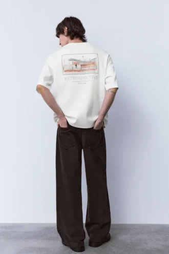 Sweats à manches courtes avec motif rétro