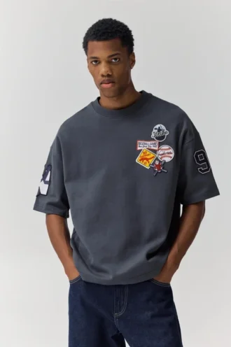 Sweats à manches courtes avec patchs