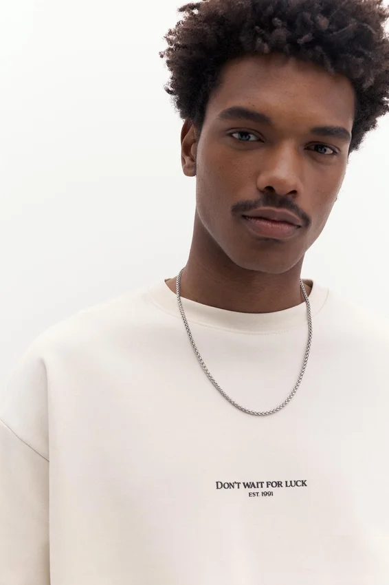 Sweats à manches courtes avec slogan Sweats à manches courtes avec slogan