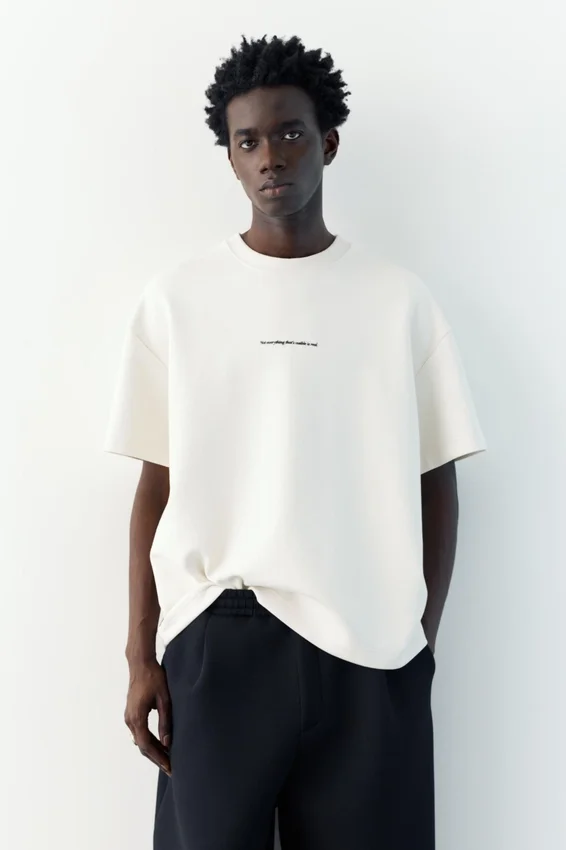 Sweats à manches courtes avec slogan Sweats à manches courtes avec slogan