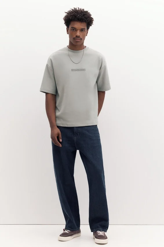 Sweats à manches courtes avec slogan Sweats à manches courtes avec slogan
