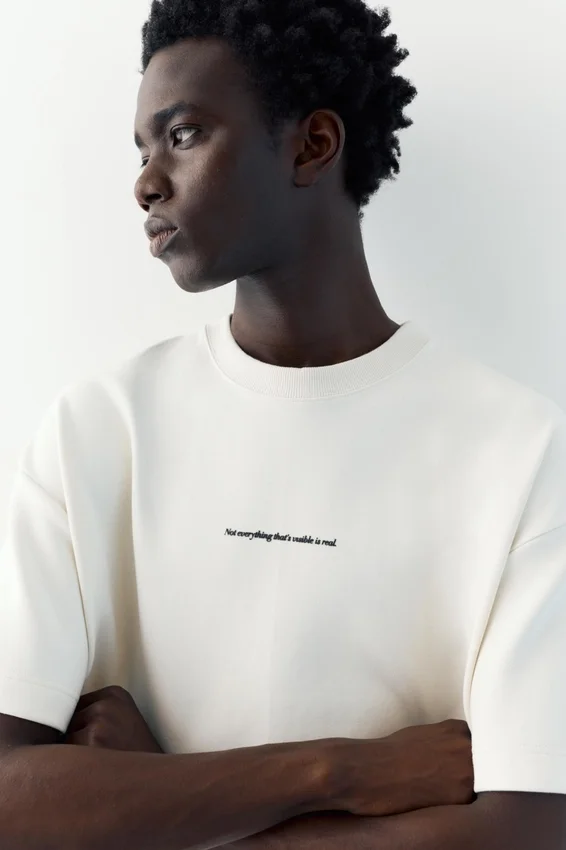 Sweats à manches courtes avec slogan Sweats à manches courtes avec slogan