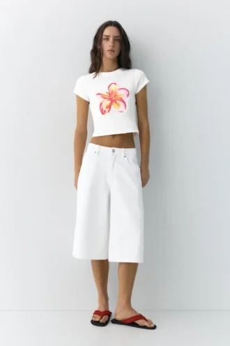 T-shirt avec motif floral