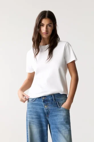 T-shirt basique à manches courtes