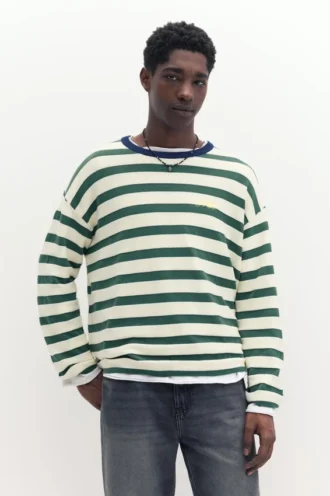 T-shirt en maille rayée