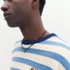 T-shirt en maille rayée