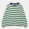 T-shirt en maille rayée