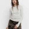 T-shirt froncé au toucher doux T-shirt froncé au toucher doux