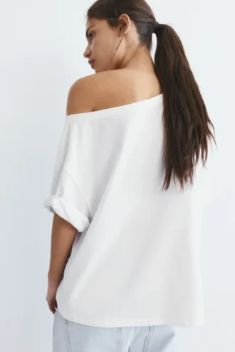 T-shirt à manches courtes asymétrique