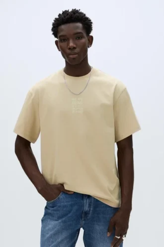 T-shirt à manches courtes avec slogan