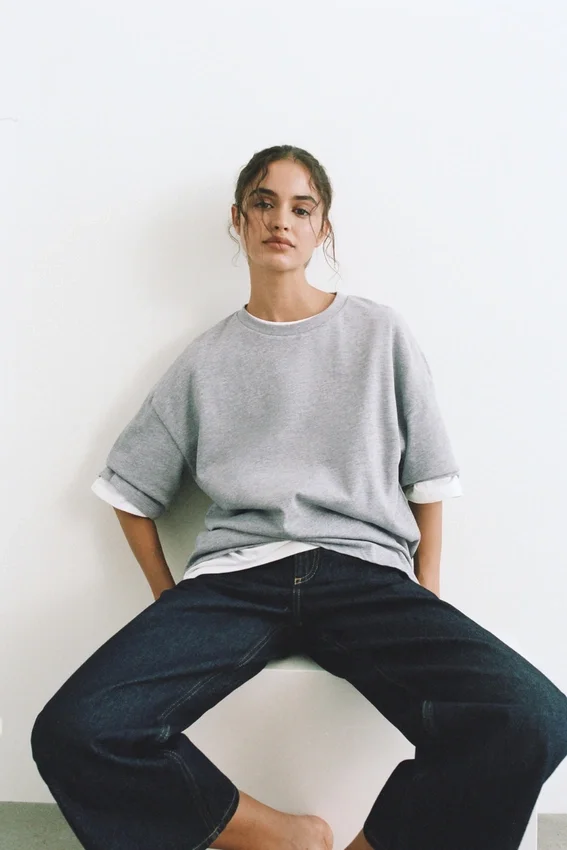 T-shirt à manches courtes oversize en shorts T-shirt à manches courtes oversize en shorts