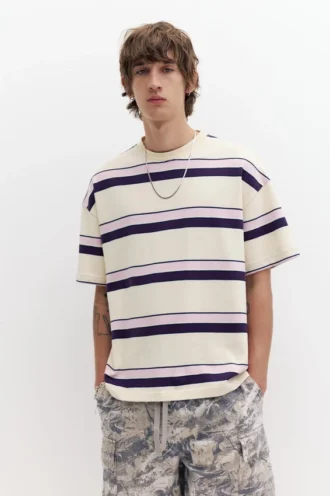 T-shirt à manches courtes rayé