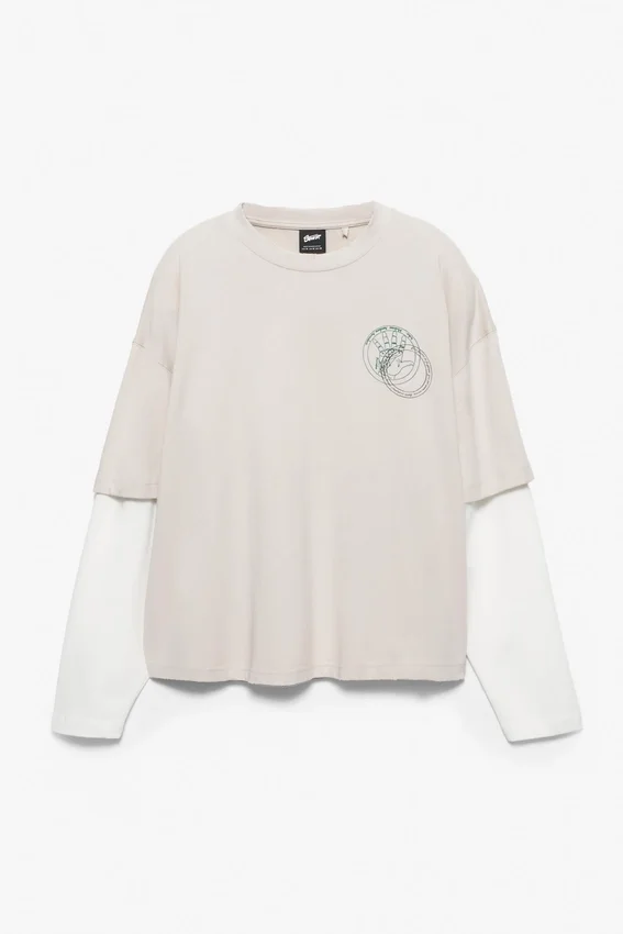 T-shirt à manches doubles avec motif T-shirt à manches doubles avec motif