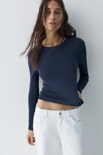 T-shirt à manches longues ajusté