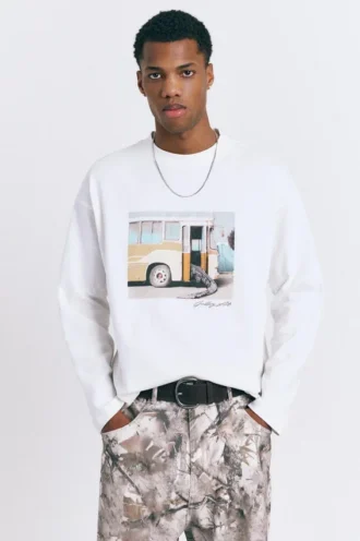 T-shirt à motif de bus