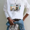 T-shirt à motif de bus T-shirt à motif de bus