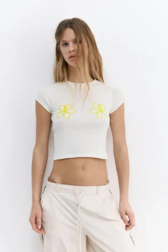 T-shirt à motif floral