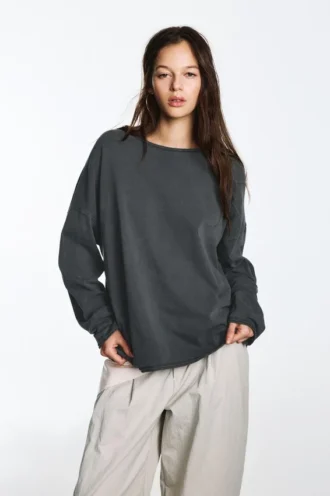 T-shirt oversize à manches longues
