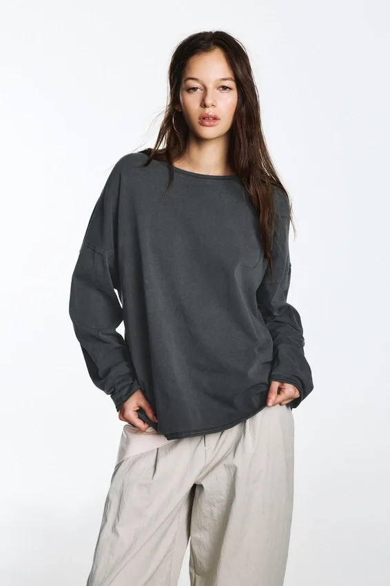 T-shirt oversize à manches longues T-shirt oversize à manches longues