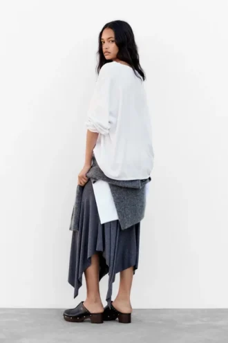 T-shirt oversize à manches longues