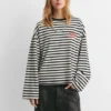 T-shirt rayé avec texte T-shirt rayé avec texte