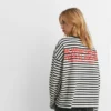 T-shirt rayé avec texte T-shirt rayé avec texte