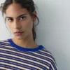 T-shirt rayé avec texte T-shirt rayé avec texte