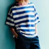 T-shirt rayé bleu T-shirt rayé bleu