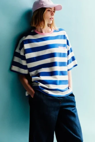 T-shirt rayé bleu