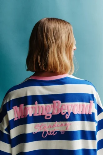 T-shirt rayé bleu
